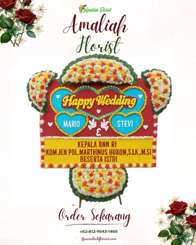 Karangan Papan Bunga Pernikahan di Tikala Kumaraka